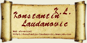 Konstantin Laudanović vizit kartica